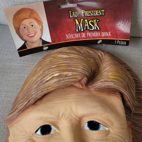 Amscan Lady President Hillary Halloween Costume Latex Mask Halloween Mask - Picture 3 of 6